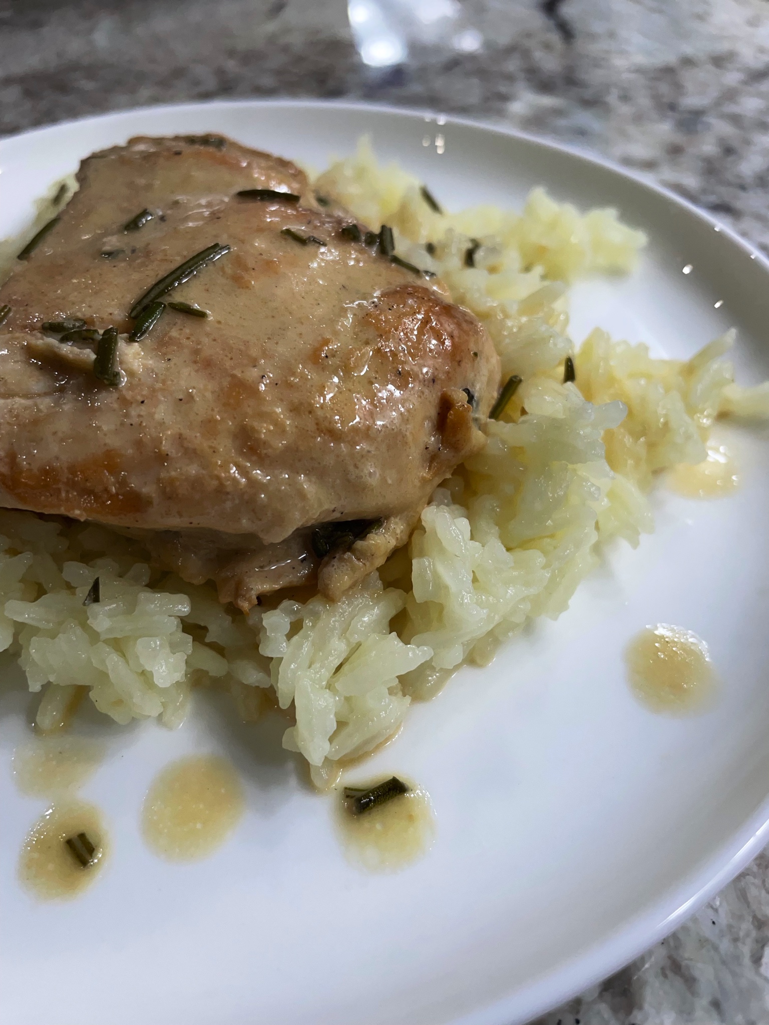 Chicken with Rosemary Butter Sauce